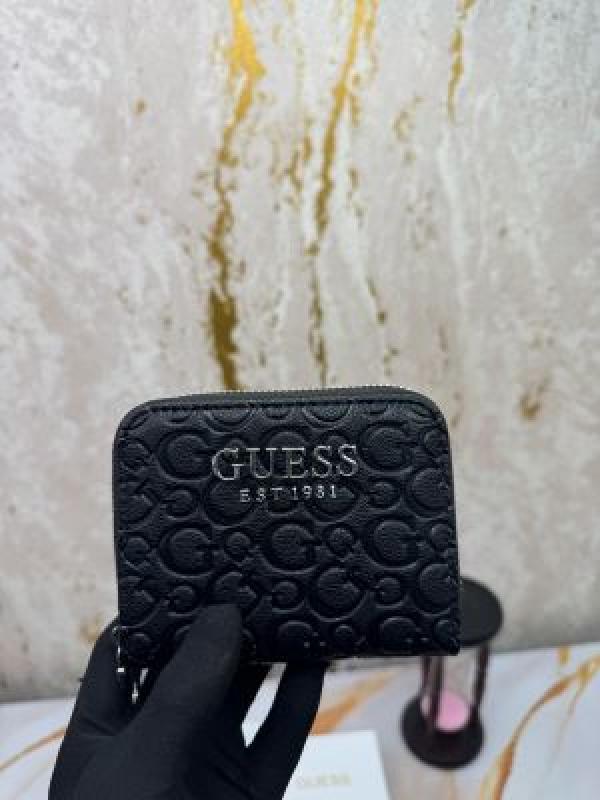 Guess Textured Zippy Wallet With Box And Dust Bag (GXD003_Black)