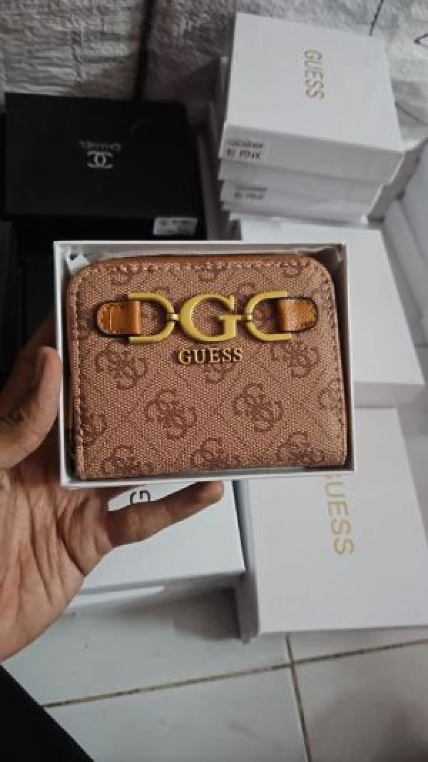 Guess DG Logo Print Wallet With Box And Dust Bag (Gxd001-brown)