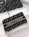 CHRISTIAN DIO_R PREMIUM LONG WALLET WITH OG BOX AAA 2301 BLUE
