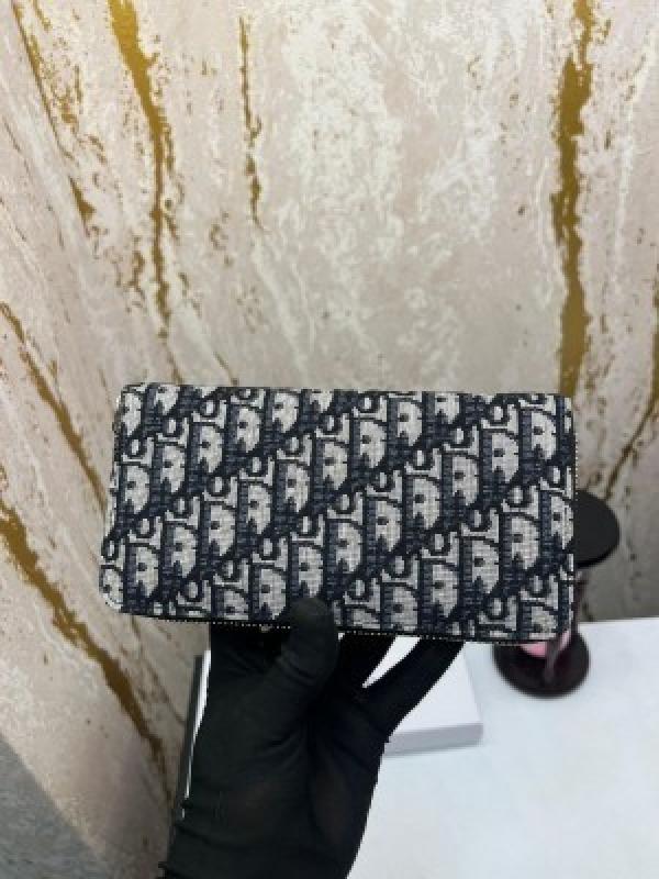CHRISTIAN DIO_R PREMIUM LONG WALLET WITH OG BOX AAA 2301 BLACK