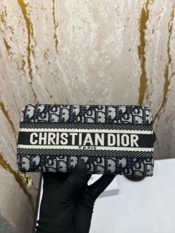 CHRISTIAN DIO_R PREMIUM LONG WALLET WITH OG BOX AAA 2301 BLACK