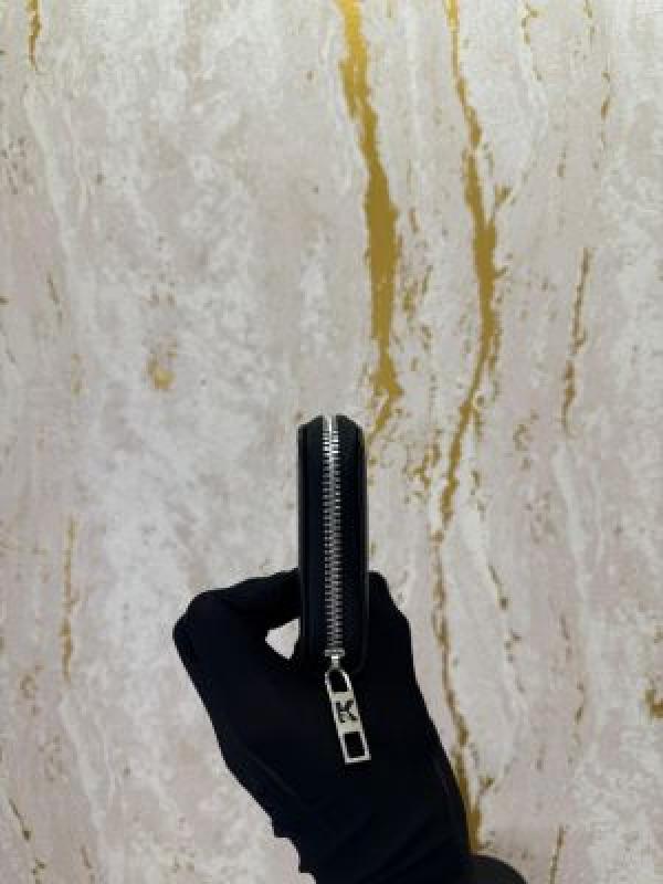 Karl lagerfeld Logo Zipper Around Wallet With Box And Dust Bag (Kxd006-Black)
