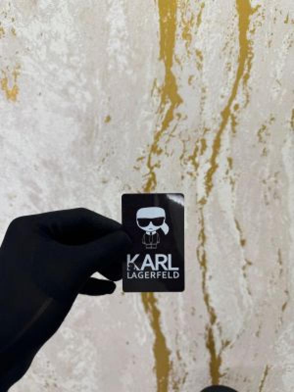 Karl lagerfeld Logo Zipper Around Wallet With Box And Dust Bag (Kxd006-Black)