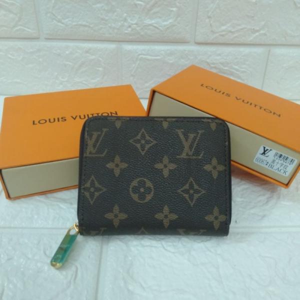 Loui_s vuitton zippy wallet with box (aaa60067-brown flower)