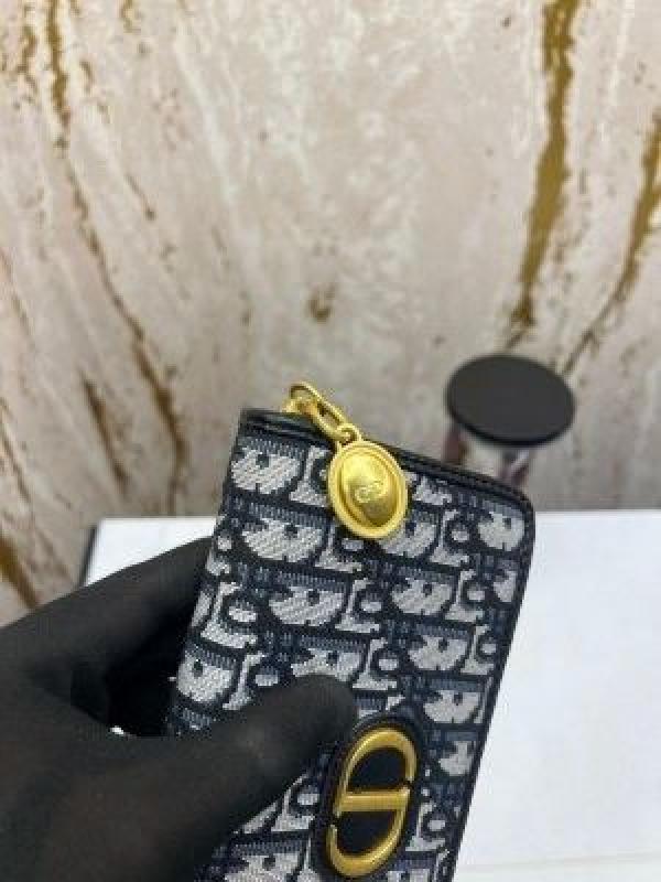 CRISTIAN DIO_R PREMIUM LONG WALLET WITH OG BOX AAA 2303  BLACK