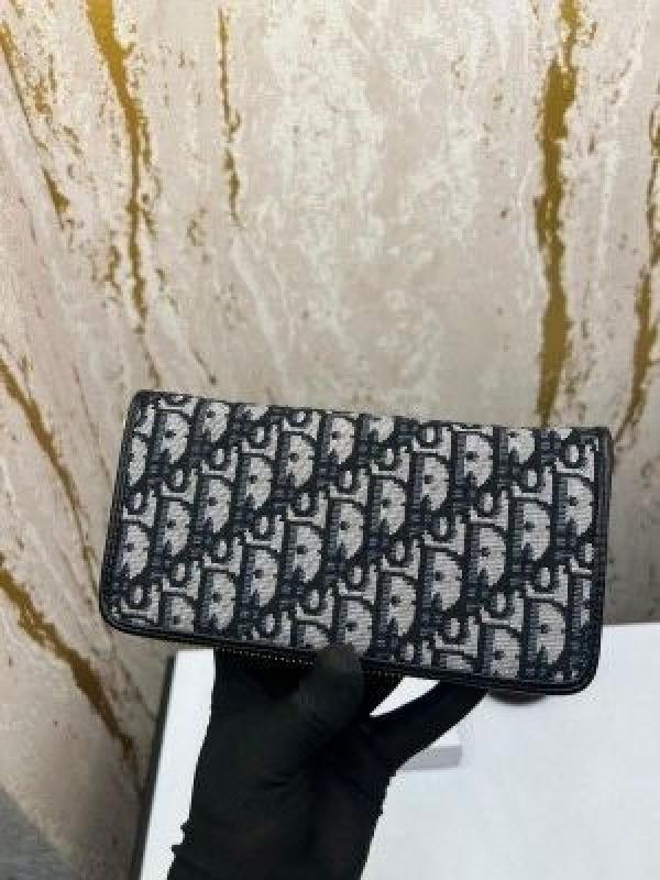 CRISTIAN DIO_R PREMIUM LONG WALLET WITH OG BOX AAA 2303  BLACK