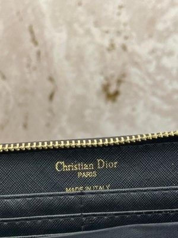 CRISTIAN DIO_R PREMIUM LONG WALLET WITH OG BOX AAA 2303  BLACK
