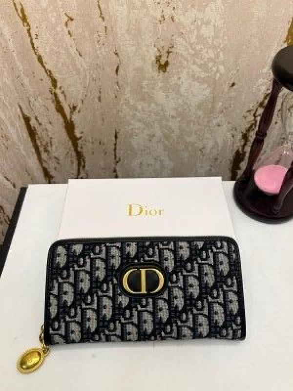 CRISTIAN DIO_R PREMIUM LONG WALLET WITH OG BOX AAA 2303  BLACK
