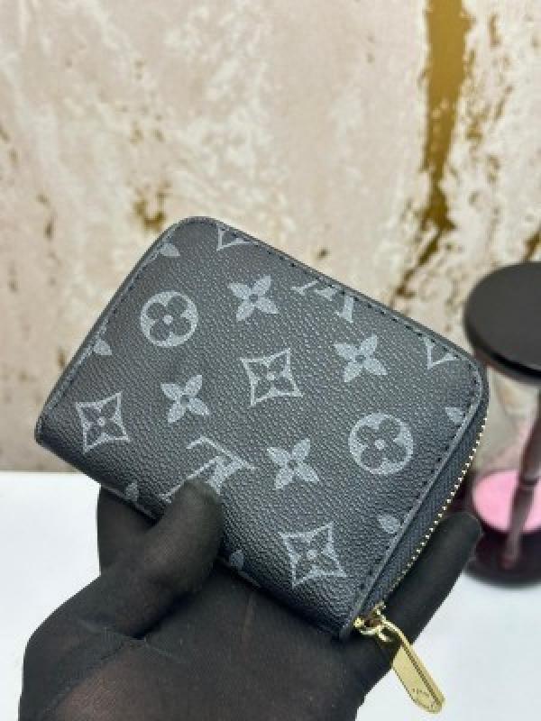Loui_s vuitton premium wallet with box 88001 (black mono)