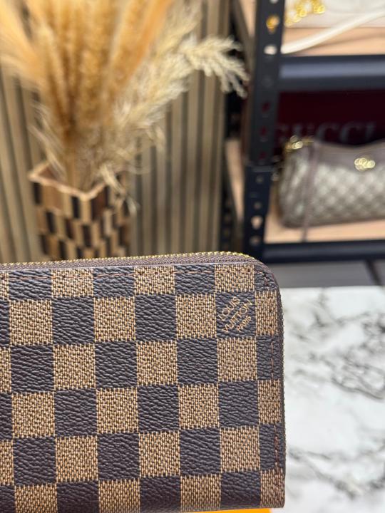 Loui_s Vuitton Premium Quality Long Wallet With Box (60017) (Black Style)