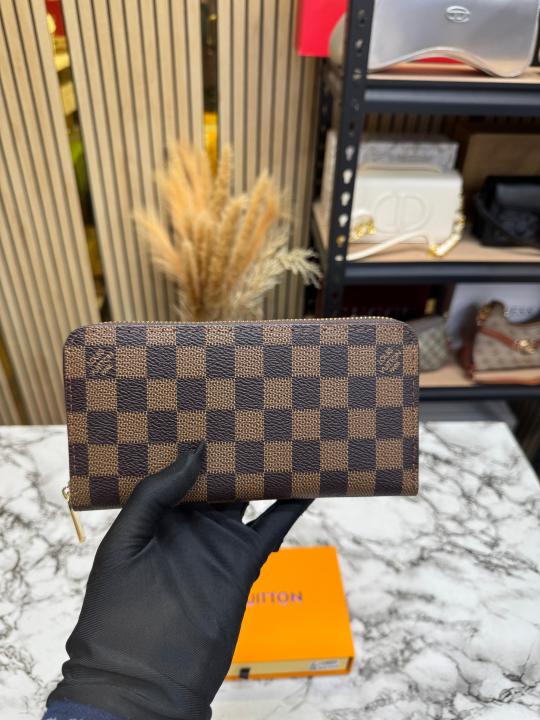 Loui_s Vuitton Premium Quality Long Wallet With Box (60017) (Black Style)