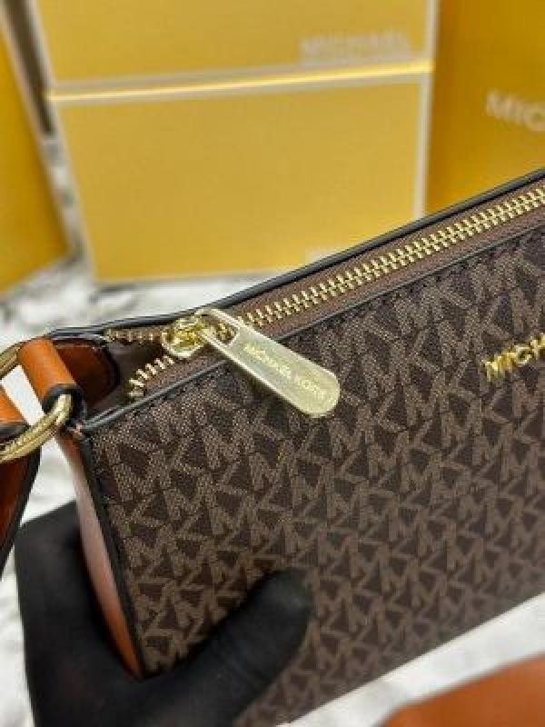 MICHAEL_KORS JET SET TRAVEL CROSSBODY BAG WITH OG BOX AND DUST BAG WITH CARRY BAG PREMIUM QUALITY (BROWN) M7021
