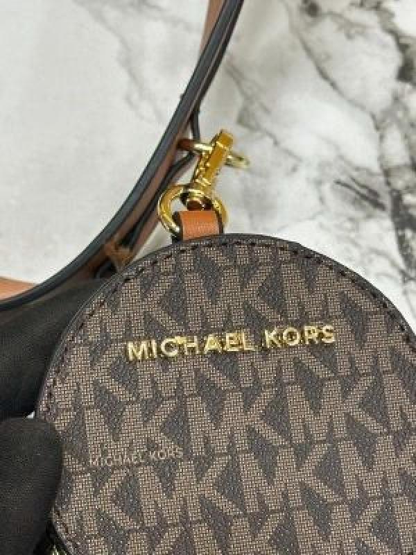 MICHAEL_KORS JET SET TRAVEL CROSSBODY BAG WITH OG BOX AND DUST BAG WITH CARRY BAG PREMIUM QUALITY (BROWN) M7021