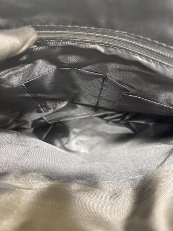 Mont Blanc Dark Brown Leather Laptop Bag With Shoulder Strap