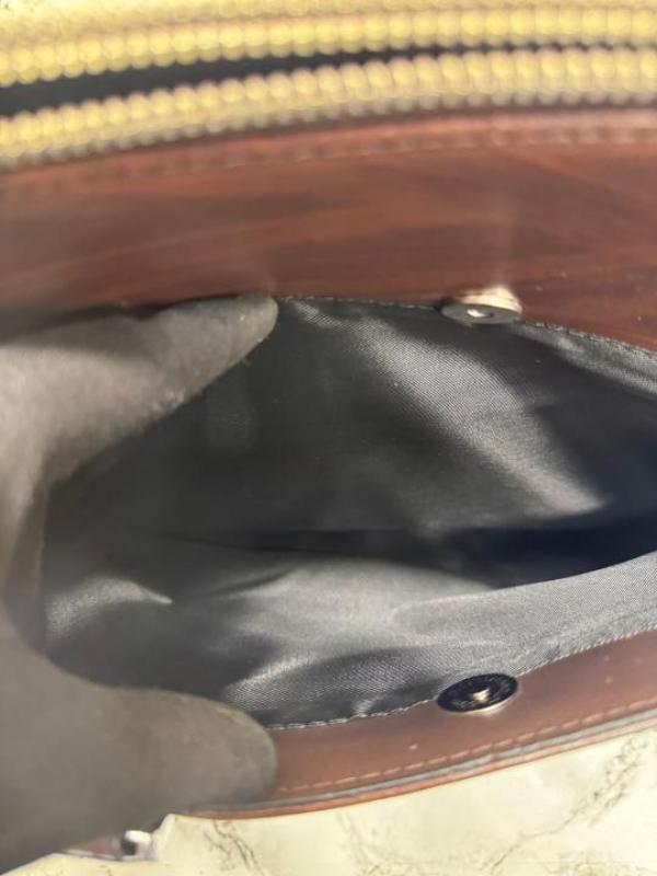 Mont Blanc Dark Brown Leather Laptop Bag With Shoulder Strap