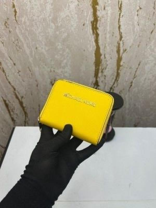 MICHAEL KOR_S MINI PREMIUM WALLET WITH OG BOX MK60015 - YELLOW