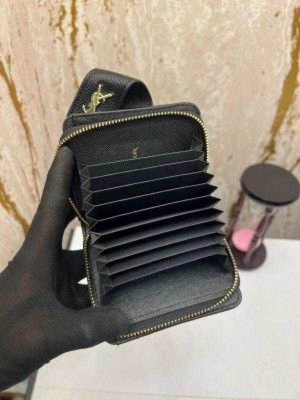 YSL PREMIUM WALLET WITH OG BOX AAA 9111 ( BLACK)