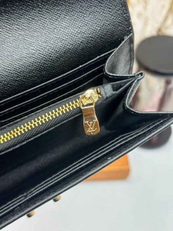 Loui_s Vuitton long premium wallet with og box lv2023 - black flower