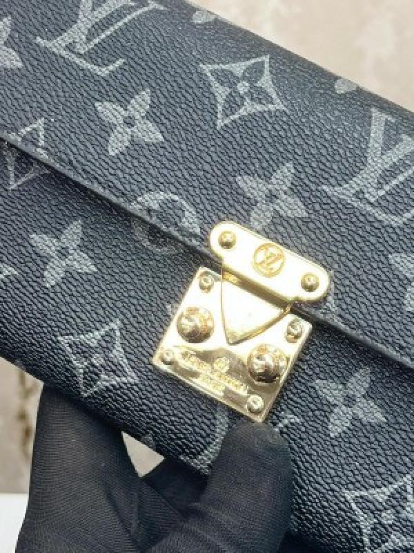 Loui_s Vuitton long premium wallet with og box lv2023 - black flower