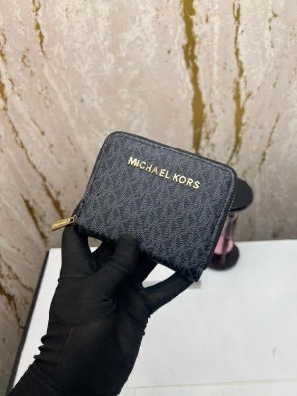 MICHAEL KOR_S MINI PREMIUM WALLET WITH OG BOX MK 60067 - BLACK