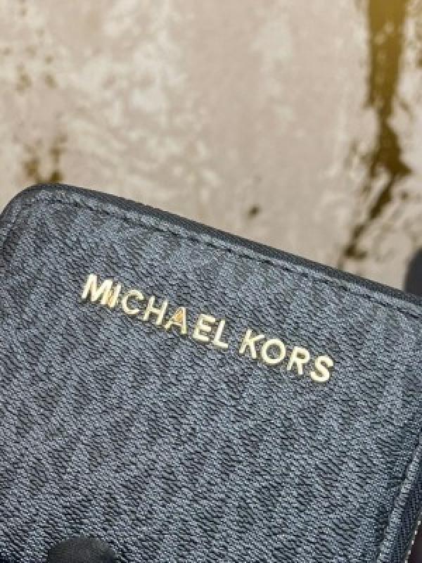 MICHAEL KOR_S MINI PREMIUM WALLET WITH OG BOX MK 60067 - BLACK