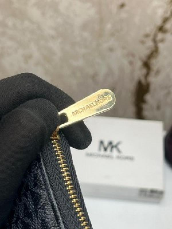 MICHAEL KOR_S MINI PREMIUM WALLET WITH OG BOX MK 60067 - BLACK