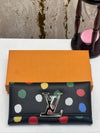 LOUI_S VUITTON YAYOI KUSAMA COLLABORATION PORTEFEUILLE CAPUCINES LONG WALLET BLACK (M1983-55)
