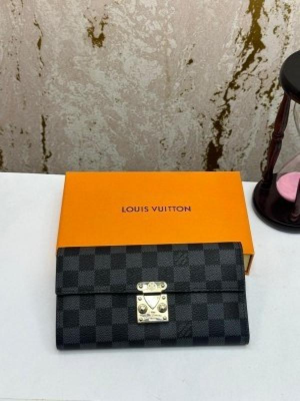 LOUI_S VUITTON PREMIUM WALLET WITH BOX PL3128 (BLACK DAMIER )