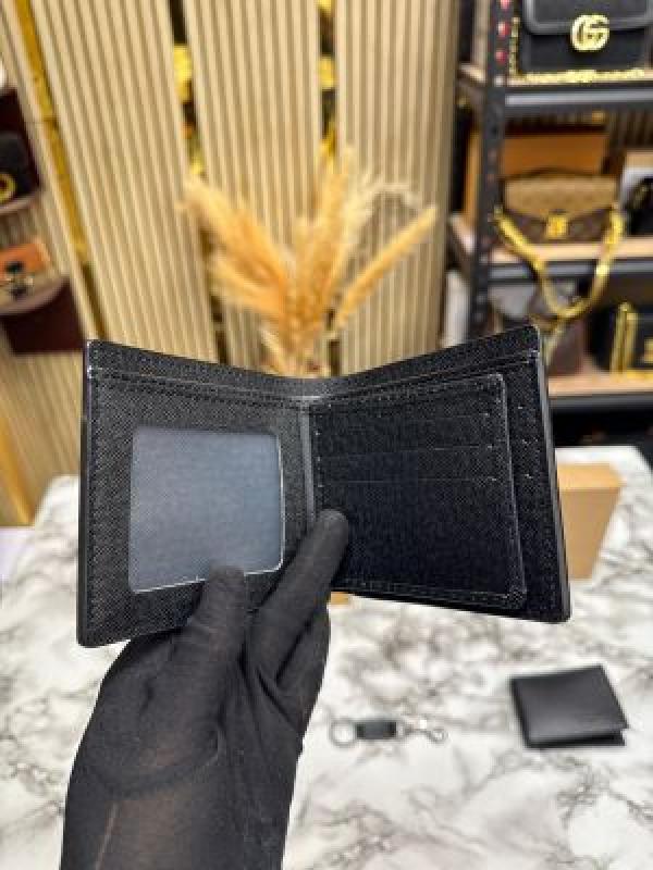 Coac_h Monogram Signature Wallet Combo With Keychain Includes Box Dust Bag and Carry Bag (60223-Black)