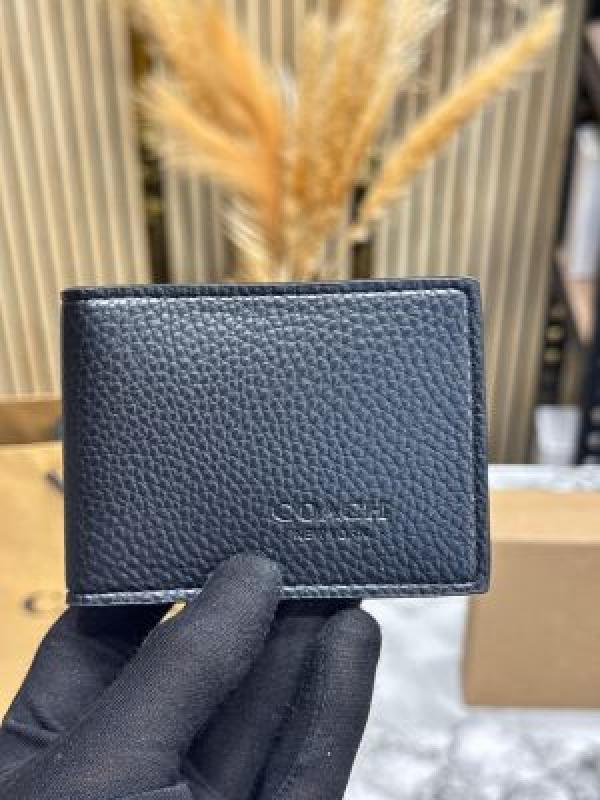 Coac_h Monogram Signature Wallet Combo With Keychain Includes Box Dust Bag and Carry Bag (60223-Black)