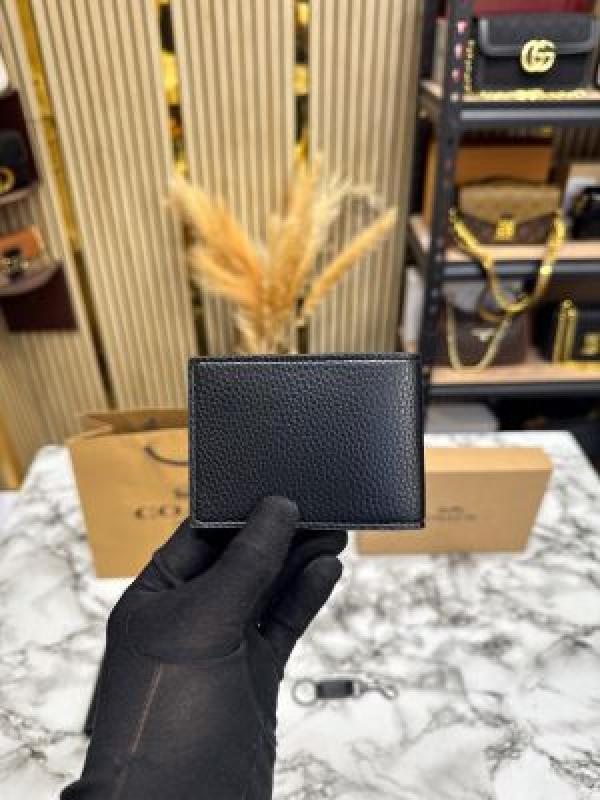 Coac_h Monogram Signature Wallet Combo With Keychain Includes Box Dust Bag and Carry Bag (60223-Black)
