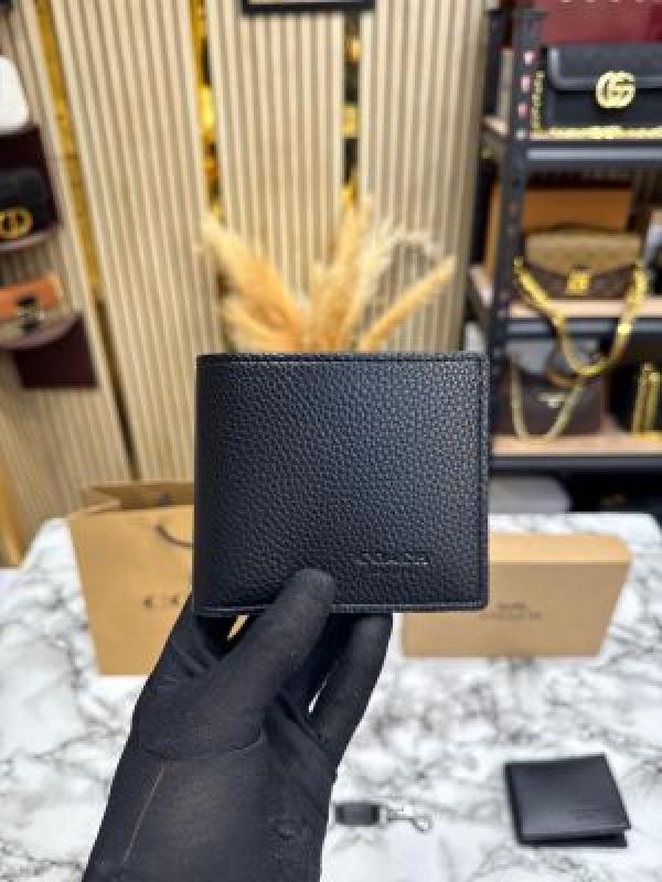 Coac_h Monogram Signature Wallet Combo With Keychain Includes Box Dust Bag and Carry Bag (60223-Black)