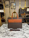 Michael_Kors Flap Mk Print Laptop Bag Premium Quality With Strap (Brown 1977-5)