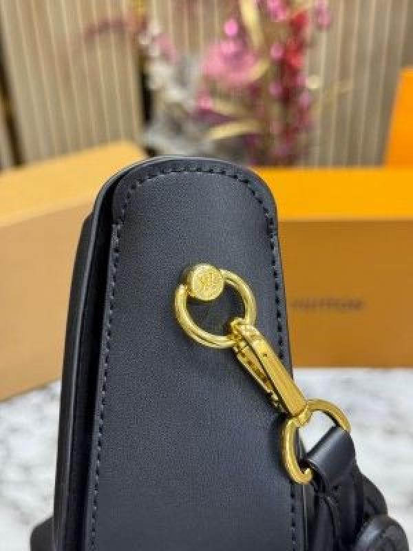 LOUI_S vuitton officier pouch sling bag with og dust bag & double box including carry bag premium quality [ black]