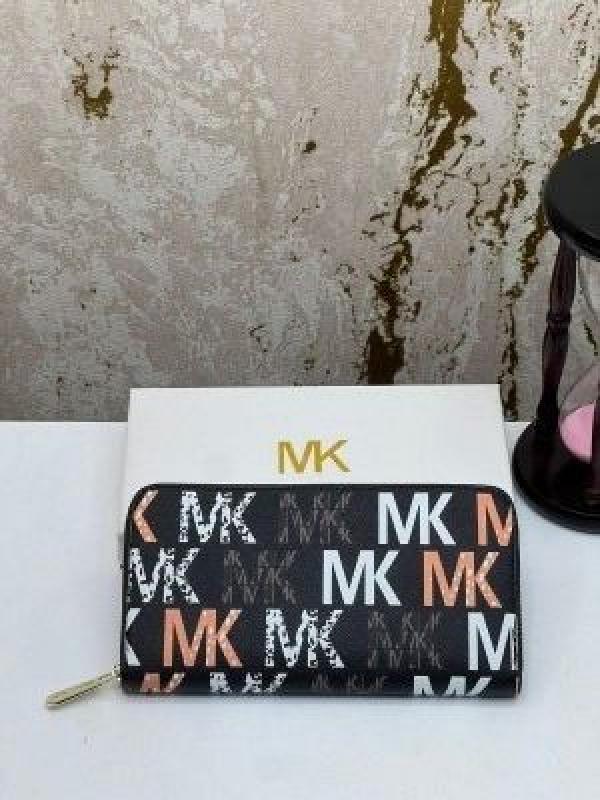 MICHAEL KOR_S LONG PREMIUM WALLET WITH OG BOX MK3051 BLACK