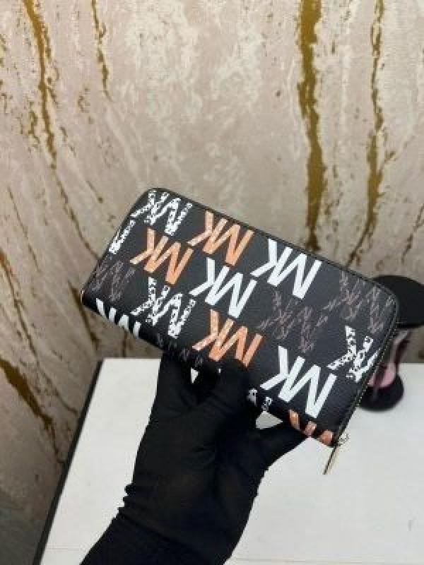 MICHAEL KOR_S LONG PREMIUM WALLET WITH OG BOX MK3051 BLACK