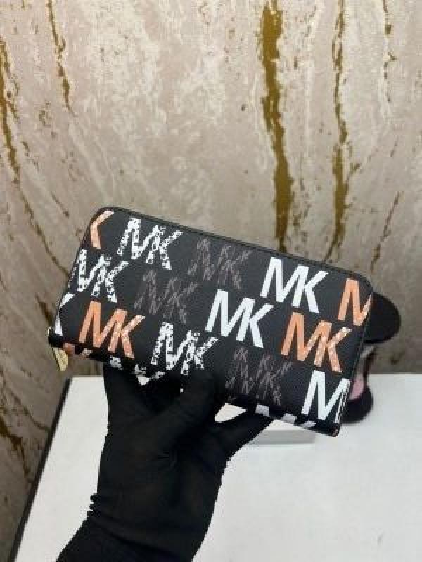 MICHAEL KOR_S LONG PREMIUM WALLET WITH OG BOX MK3051 BLACK