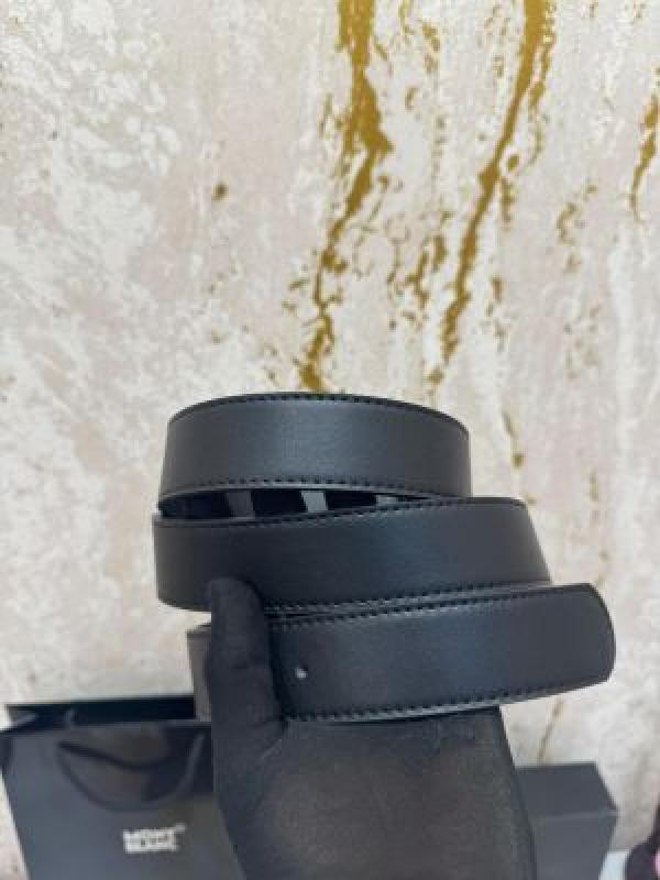 Mont Blanc Belt Combo Gold And Silver Buckle With Box Dust Bag Including CarryBag (20-1)