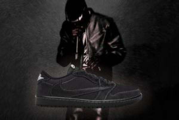 Jordan 1 Low Travis Scott phantom Black With Full Accessories For Mens 493