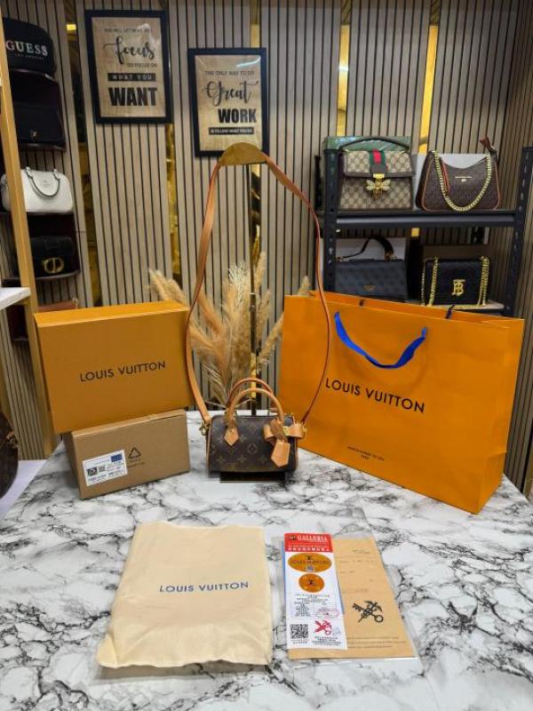 Loui_s vuitton nano monogram crossbody bag with double og box and dust bag including carry bag (f-2042)
