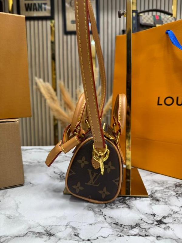 Loui_s vuitton nano monogram crossbody bag with double og box and dust bag including carry bag (f-2042)