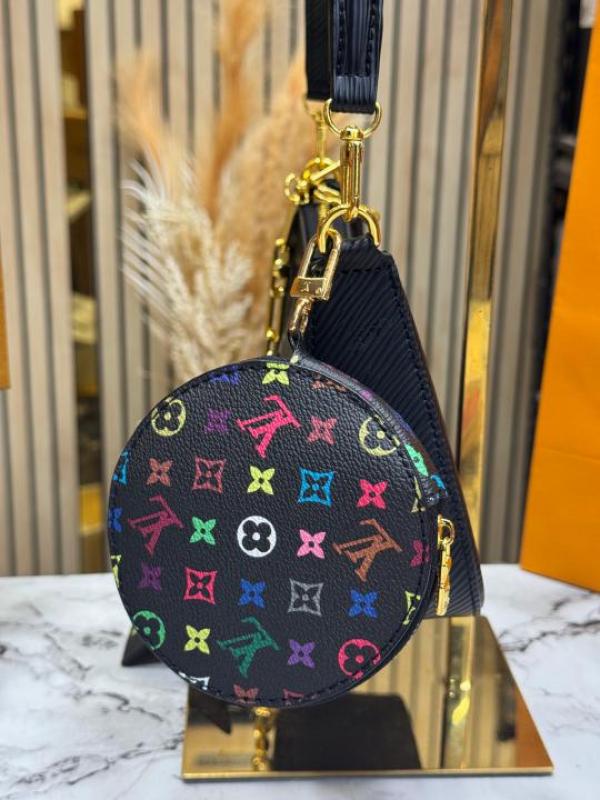 Loui_s Vuitton Epi Marellini Shoulder Bag With Double Og Box And Dust Bag Including Carry Bag (Black) (F-8805)
