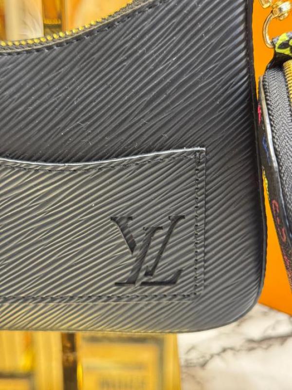 Loui_s Vuitton Epi Marellini Shoulder Bag With Double Og Box And Dust Bag Including Carry Bag (Black) (F-8805)