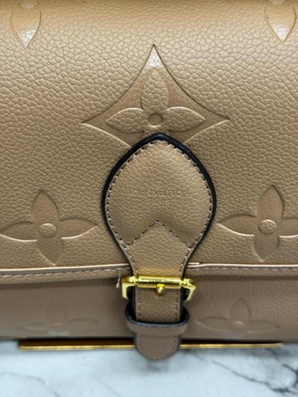 Loui_s vuitton marellini shoulder bag with double og box and dust bag (apricot)