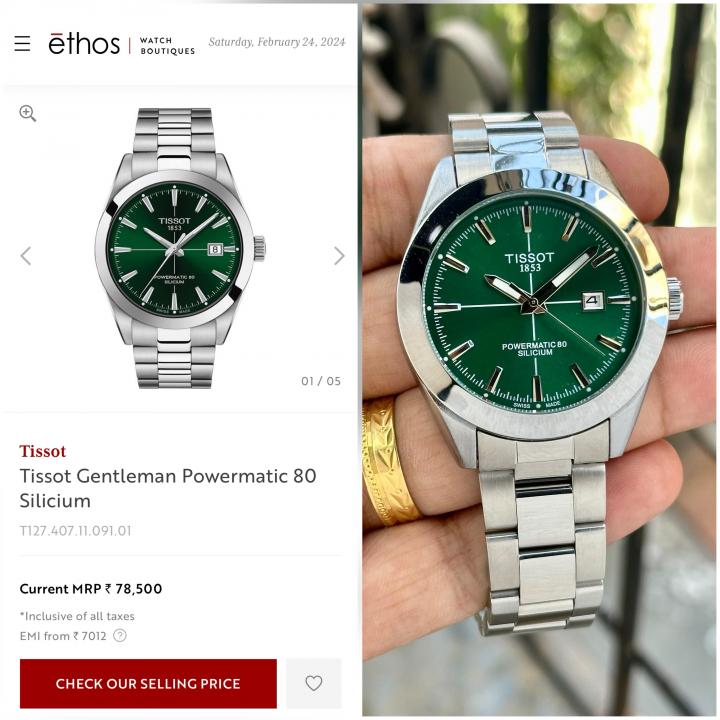 TISSO_T GENTLEMAN POWER MATIC WATCH