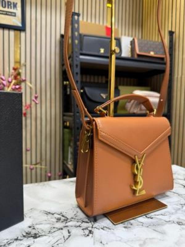 Yves Saint Laurent YSL Cassandra Top Handle Bag With Box And Dust Bag (150-Brown)
