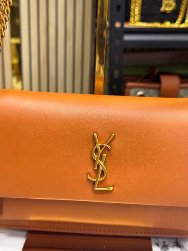 Yves Saint Laurent Ysl Sunset Shoulder Bag With Box And Dust Bag (Brown-8878)