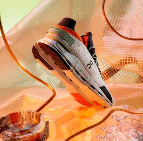 On Cloudnova Silver Orange Cloudtec Athletic