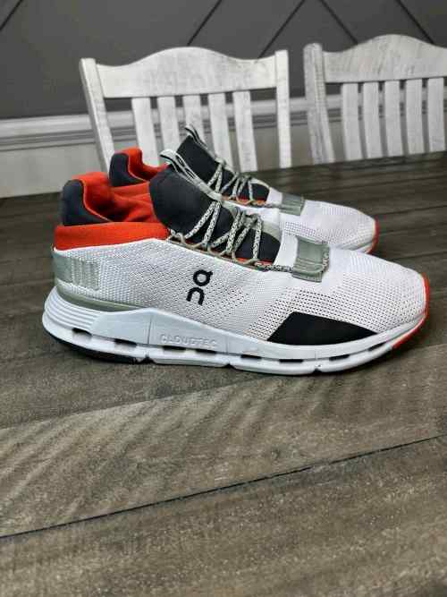 On Cloudnova Silver Orange Cloudtec Athletic