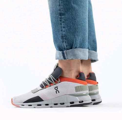 On Cloudnova Silver Orange Cloudtec Athletic